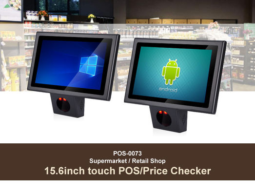 Системы POS Windows/Android10.0 с 15,6-дюймовым сенсорным экраном и встроенным сканером штрих-кодов