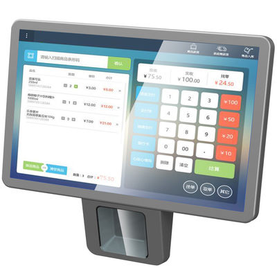 Капацитивный сенсорный Android POS с встроенным лазерным сканером для кассы супермаркета