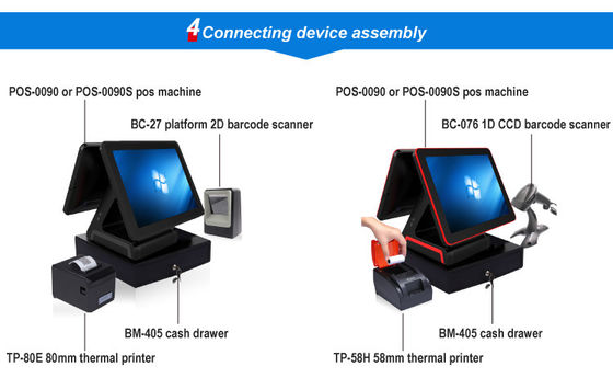 DDR3 4GB RAM TPV POS-система для быстрых транзакций в розничных и быстрых сервисных учреждениях