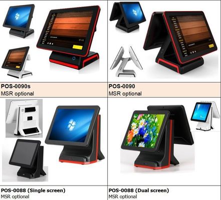 15&quot; Двухприкосновный экран POS решение с плоским емкостным экраном и главным экраном